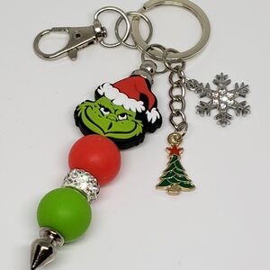 Handmade Christmas Holiday The Grinch Keychain